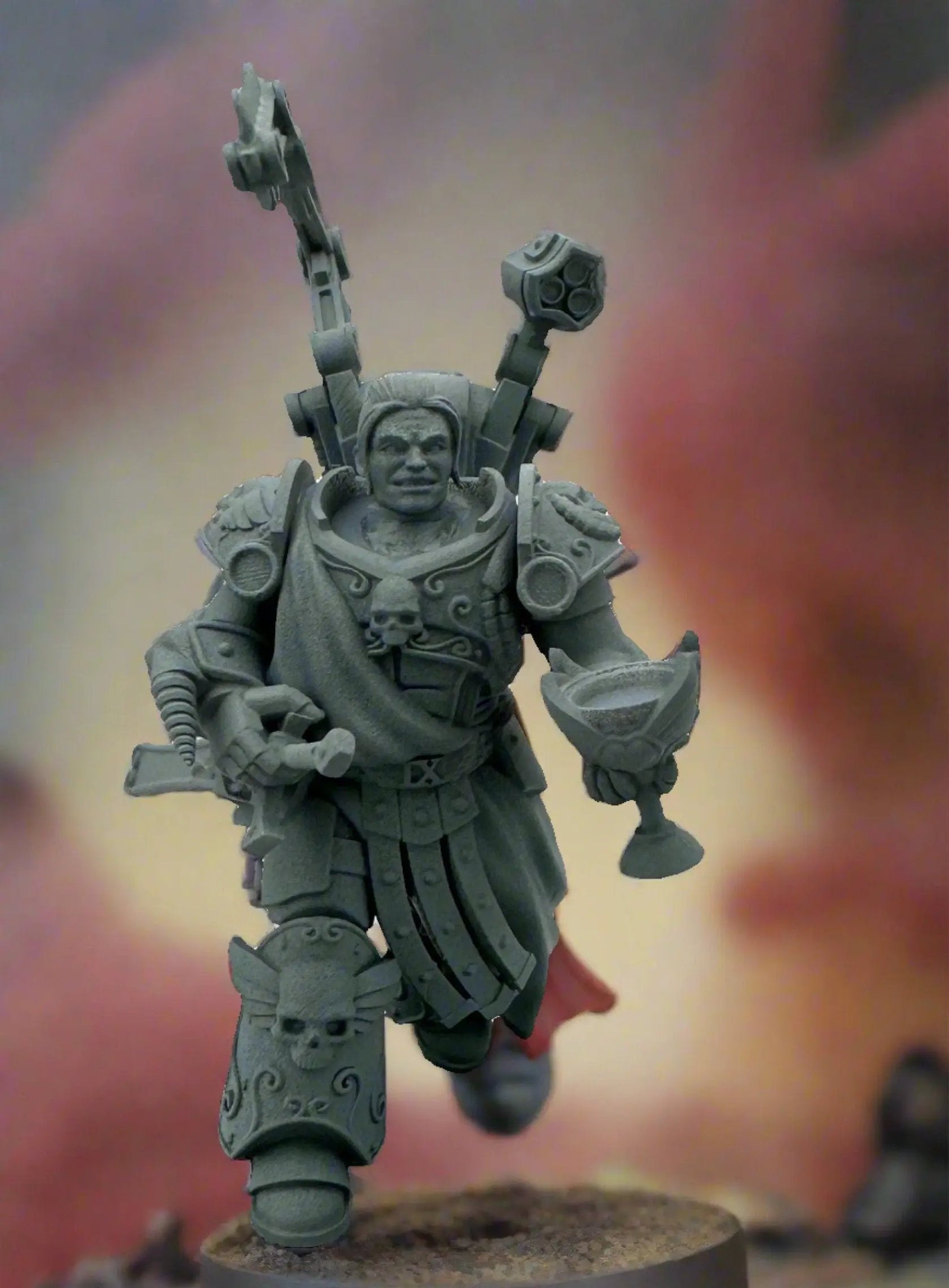 3D printed Crimson Wings Medic model by Last Hope Miniatures, detailed miniature figure with wings and medical gear.