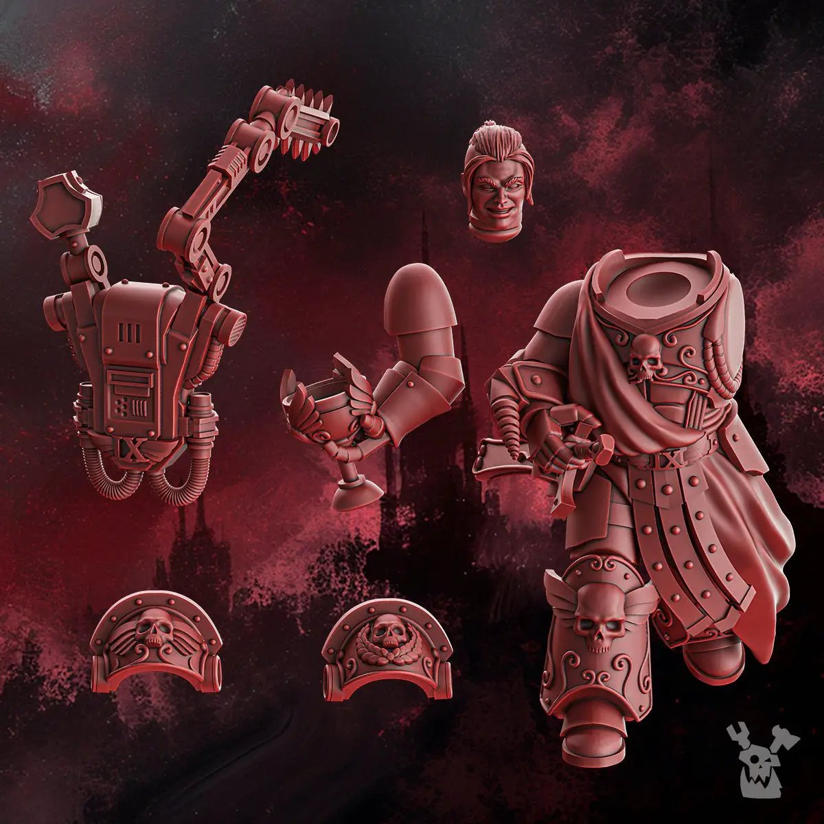 3D printed Crimson Wings Sacrificer model by Last Hope Miniatures, featuring detailed wings and intricate miniature design.