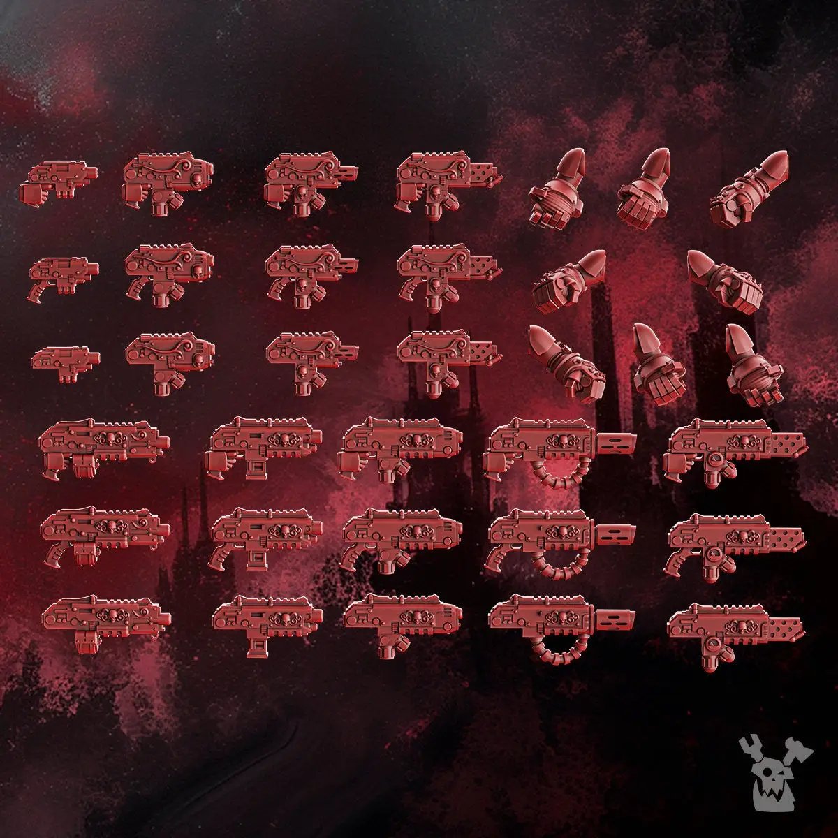 3D printed Crimson Wings Tactical Squad model by Last Hope Miniatures, featuring detailed squad figures with wings and military gear.
