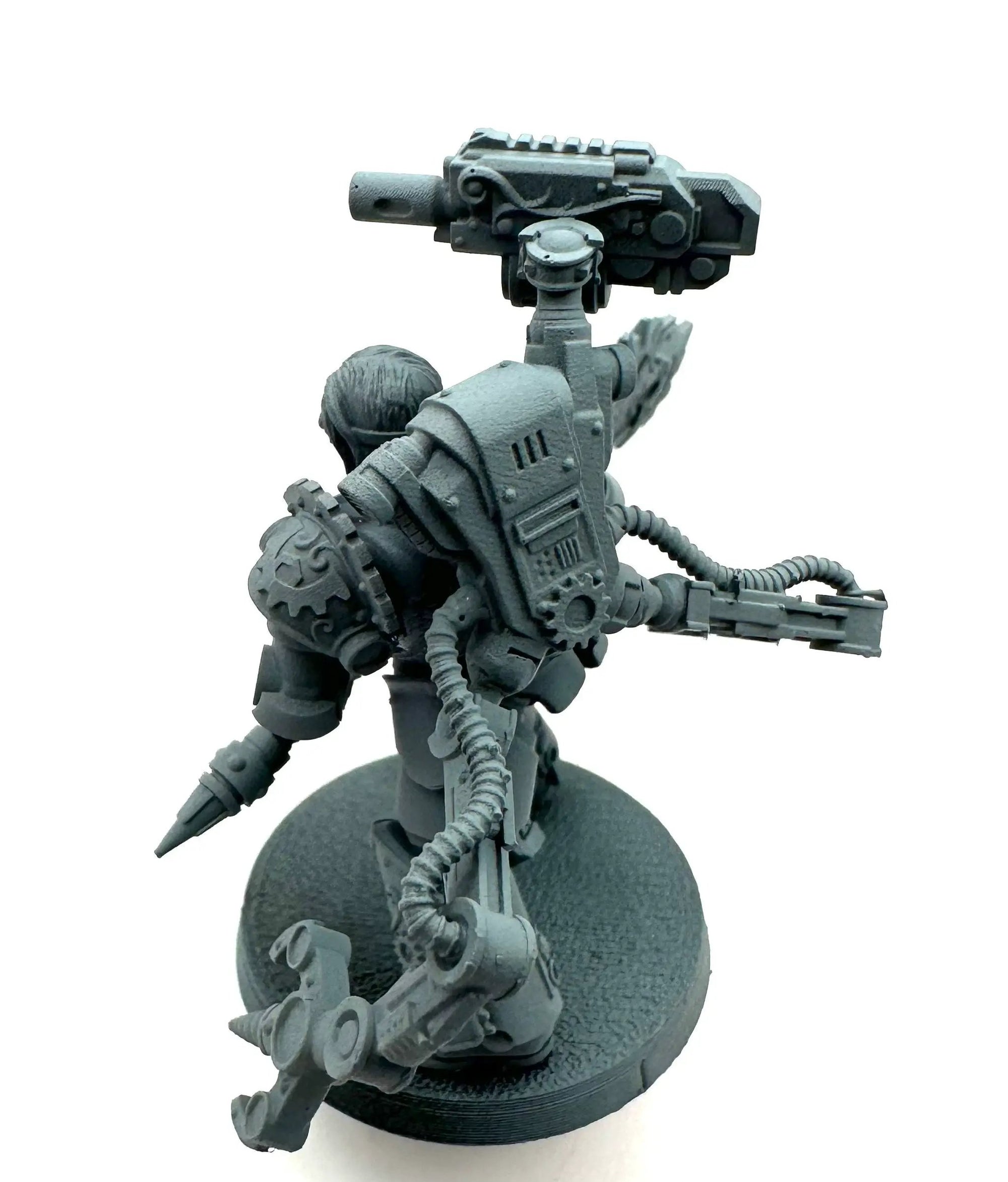 3D printed Crimson Wings Tech Adept model by Last Hope Miniatures, detailed miniature figure with crimson wings and tech armor.