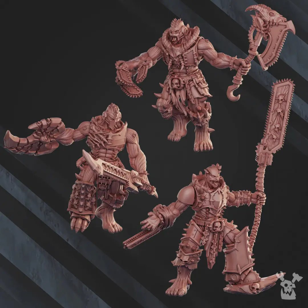 3D printed Cursed Bone Shredders model from DakkaDakka Miniatures, designed by Last Hope Miniatures, featuring detailed bone and shredder elements