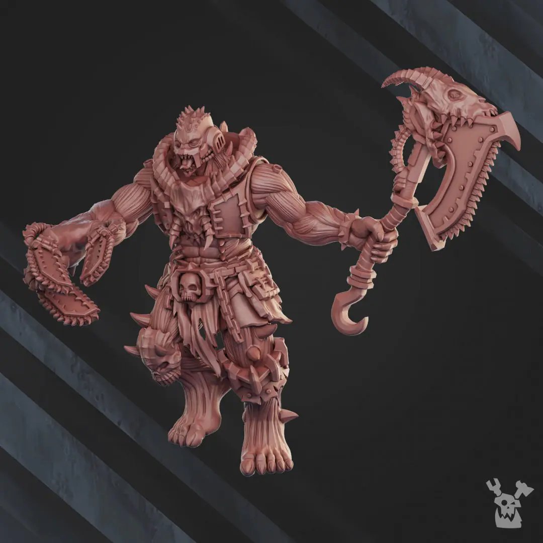 3D printed Cursed Bone Shredders Squad model by Last Hope Miniatures, featuring three detailed bone shredder figures.