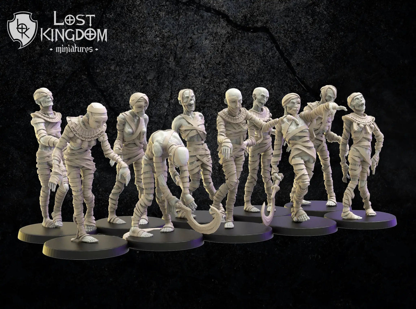 3D printed Damned Regiment model by Last Hope Miniatures, featuring detailed miniatures from Lost Kingdom Miniatures' collection.