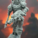 3D printed Darius of the Crimson Wings model by Last Hope Miniatures, detailed fantasy miniature with vibrant red and gold accents.