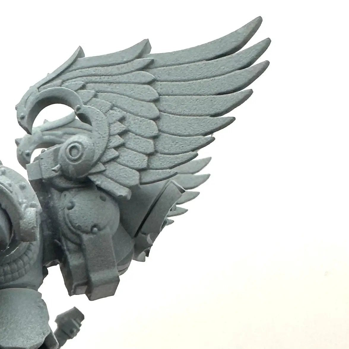 3D printed Darius of the Crimson Wings model by Last Hope Miniatures, showcasing detailed wings and intricate armor design.