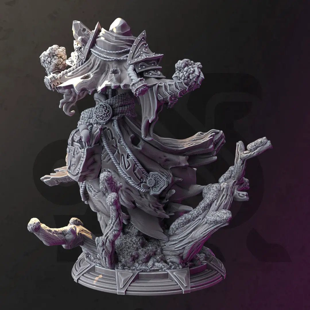 3D printed Dark Wraith Lich model by Last Hope Miniatures, featuring intricate undead lich design for tabletop gaming.