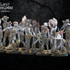 Ten 3D printed deep sea zombie models by Lost Kingdom Miniatures, featuring detailed underwater undead figures.