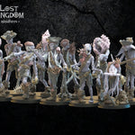 Ten 3D printed deep sea zombie models by Lost Kingdom Miniatures, featuring detailed underwater undead figures.