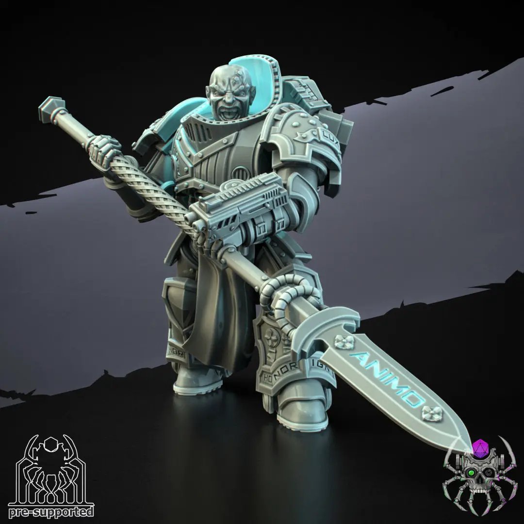 3D printed Demon Hunters Battle Squad model by Last Hope Miniatures, featuring detailed warrior figures for tabletop gaming.