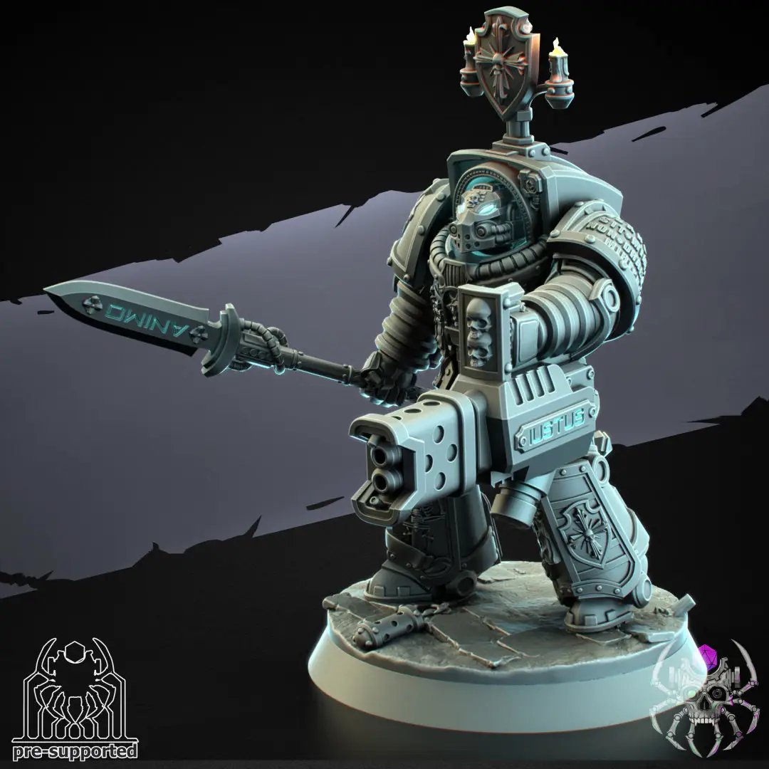 3D printed Demon Hunters Heavy Armor Squad model by Last Hope Miniatures, detailed miniature figures from EightLegsMiniatures.