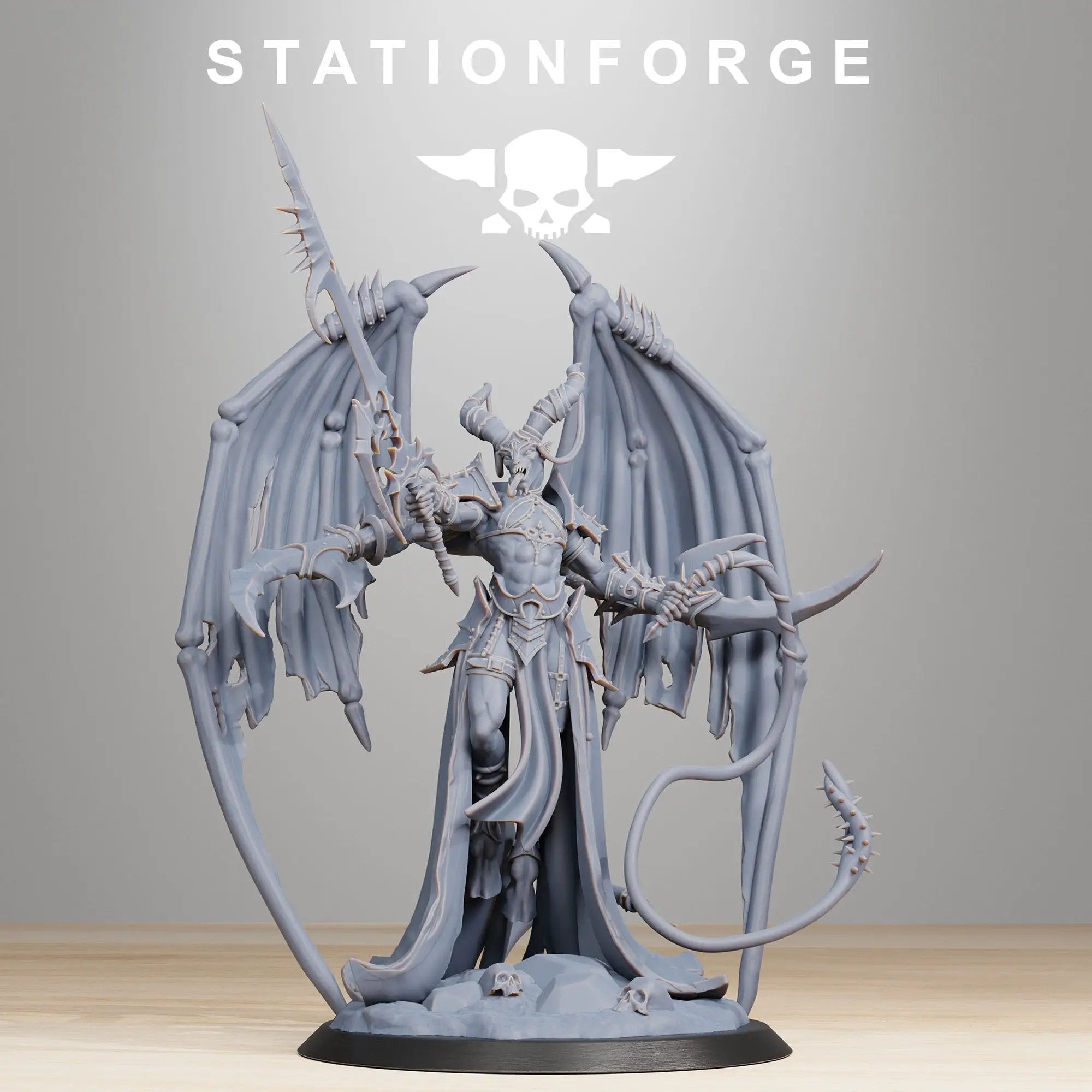 3D printed Demon Queen model by Last Hope Miniatures, detailed fantasy figure from StationForge Miniatures collection.
