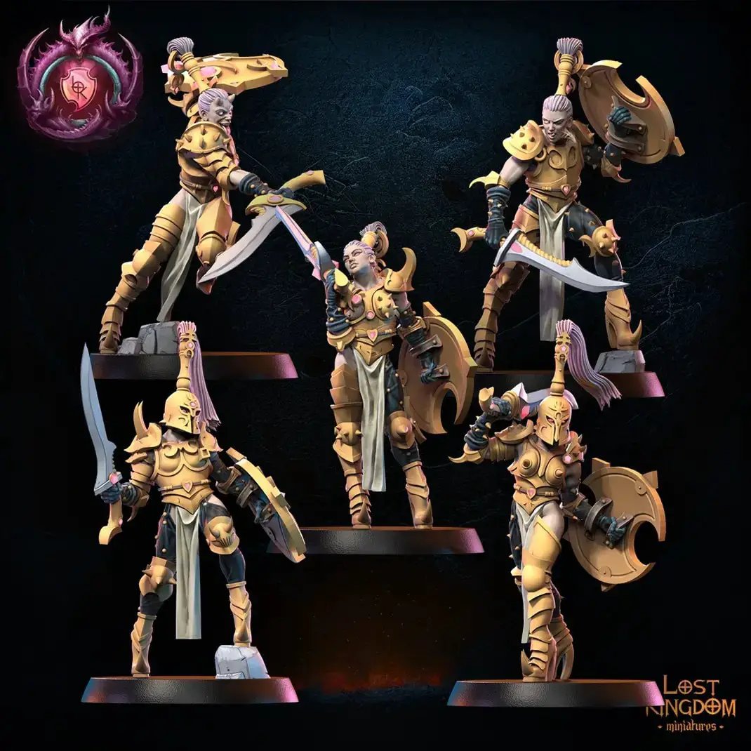 3D printed Depravation Regiment x10 models by Lost Kingdom Miniatures, detailed miniatures for tabletop gaming by Last Hope Miniatures
