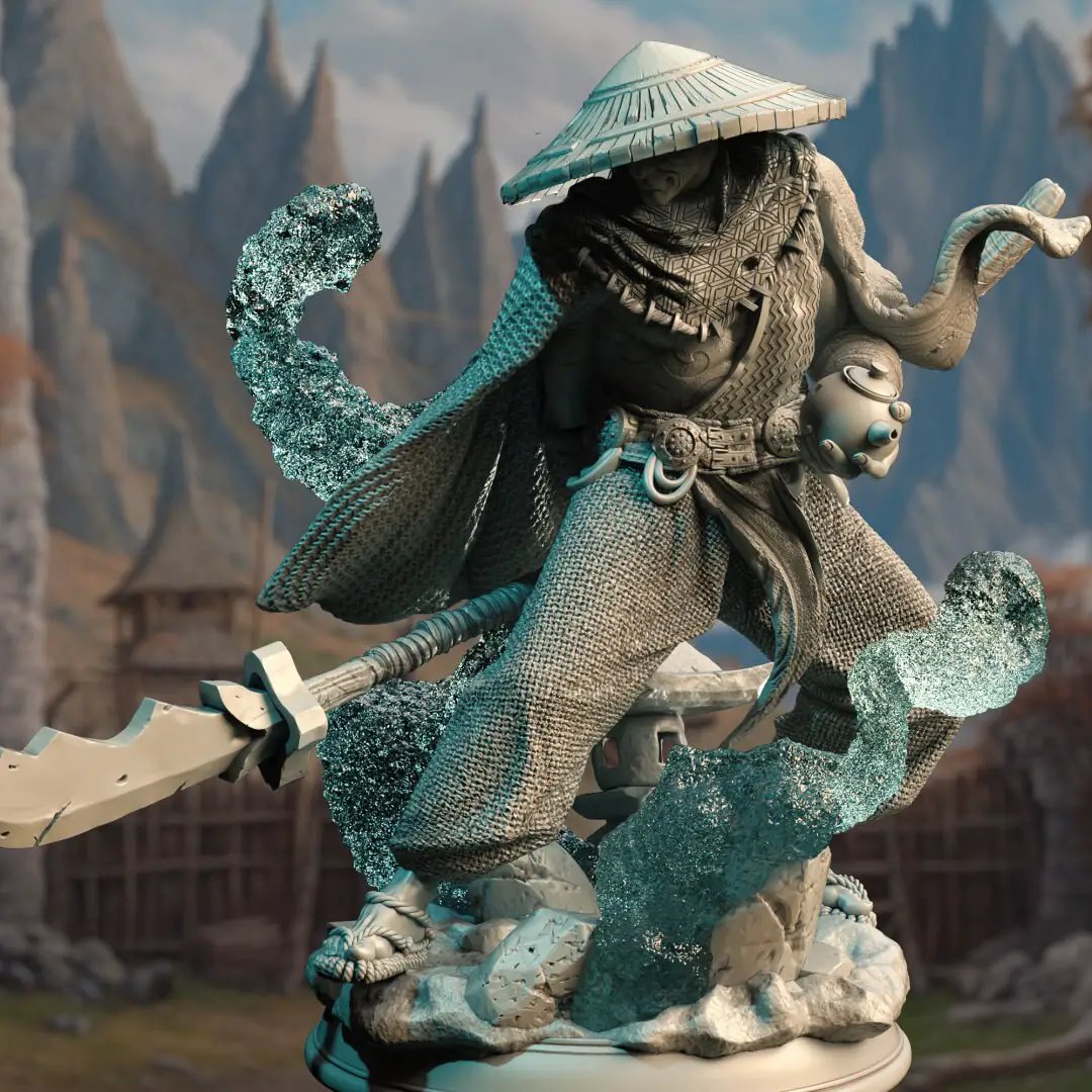 3D printed Divine Monk model by Last Hope Miniatures, detailed miniature figure from DM Stash's collection.