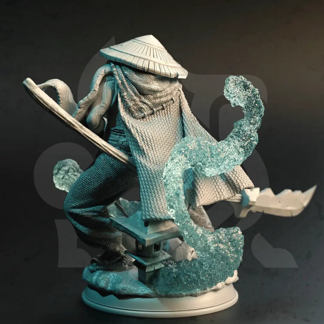 3D printed Divine Monk model by DM Stash from Last Hope Miniatures, detailed miniature figure with intricate design.