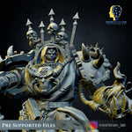3D-printed Doom Marine Sorcerer model by Meshbrain Labs, detailed miniature from Last Hope Miniatures.