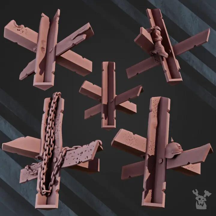 3D printed Dragons Teeth terrain model by Last Hope Miniatures, featuring detailed, jagged dragon tooth formations for tabletop gaming.