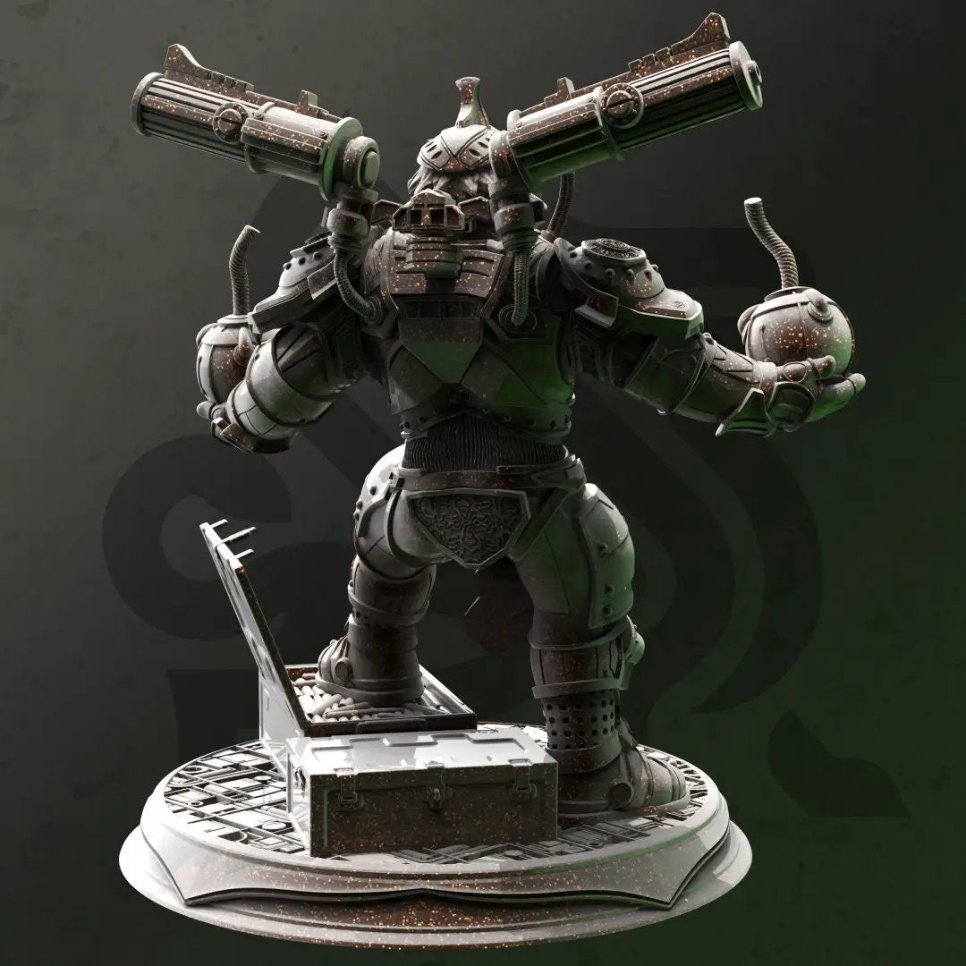 3D printed Dwarven Grenadier model by Last Hope Miniatures for tabletop gaming, detailed dwarf with armor and weaponry.