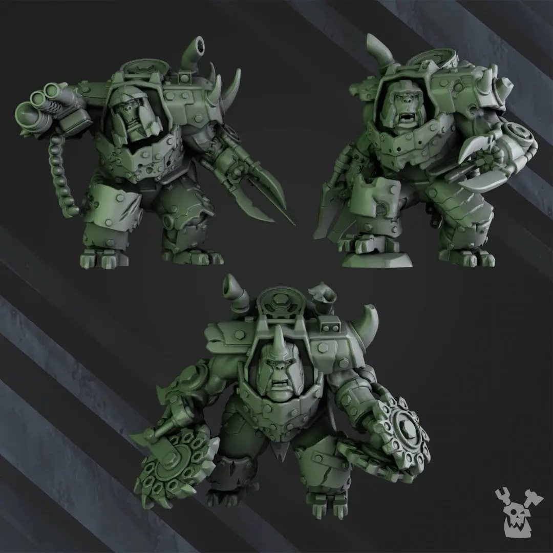 3D printed 'Eavy Strikerz Posse x3 model by Last Hope Miniatures, featuring detailed miniature figures for tabletop gaming.