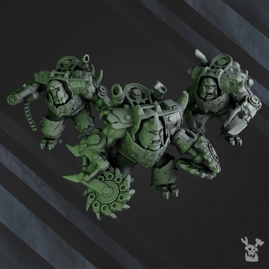 3D printed 'Eavy Strikerz Posse x3 model by Last Hope Miniatures, featuring detailed miniature figures from DakkaDakka Miniatures collection.