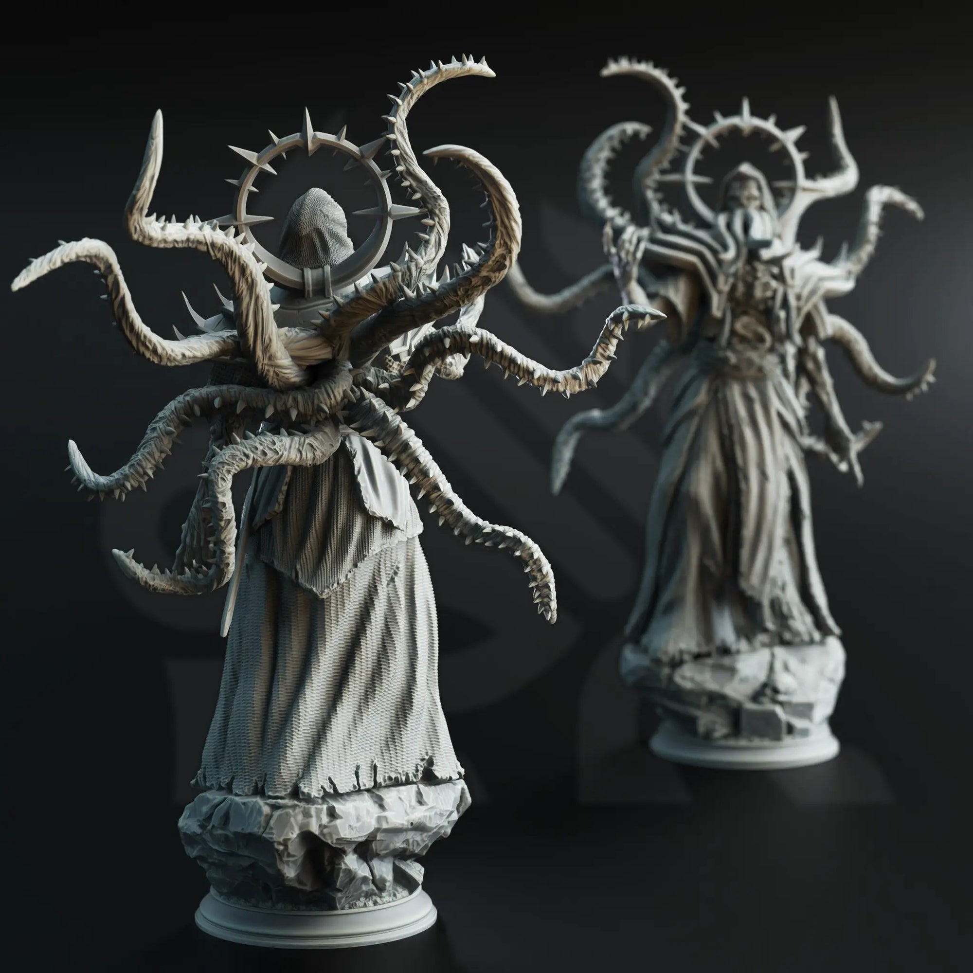 3D printed Elder Lich Flayer model by Last Hope Miniatures, detailed fantasy miniature with intricate design and textured surface.