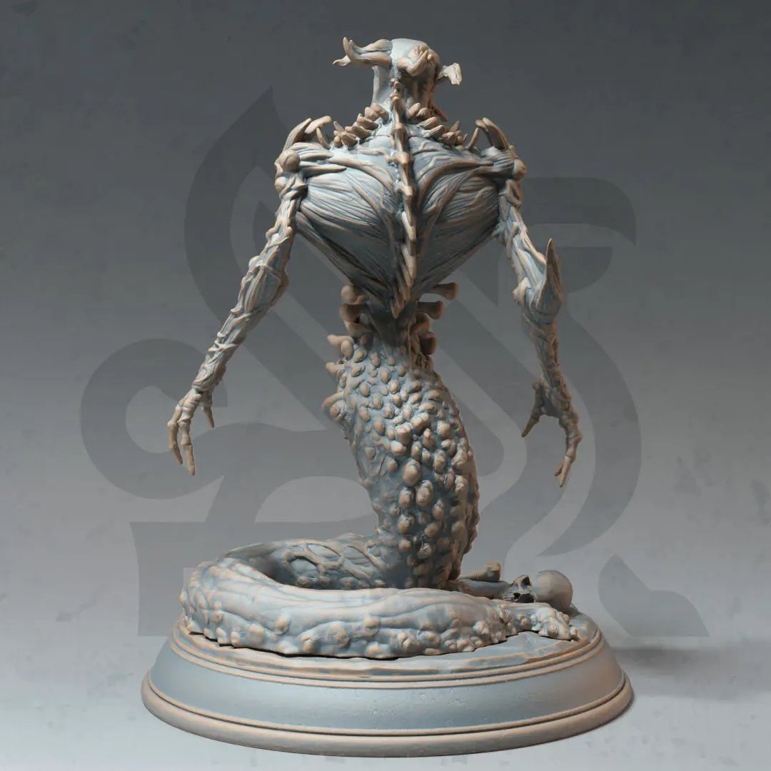 Detailed 3D printed Eldritch Shapeshifter model by Last Hope Miniatures, showcasing intricate design and alien-like features.