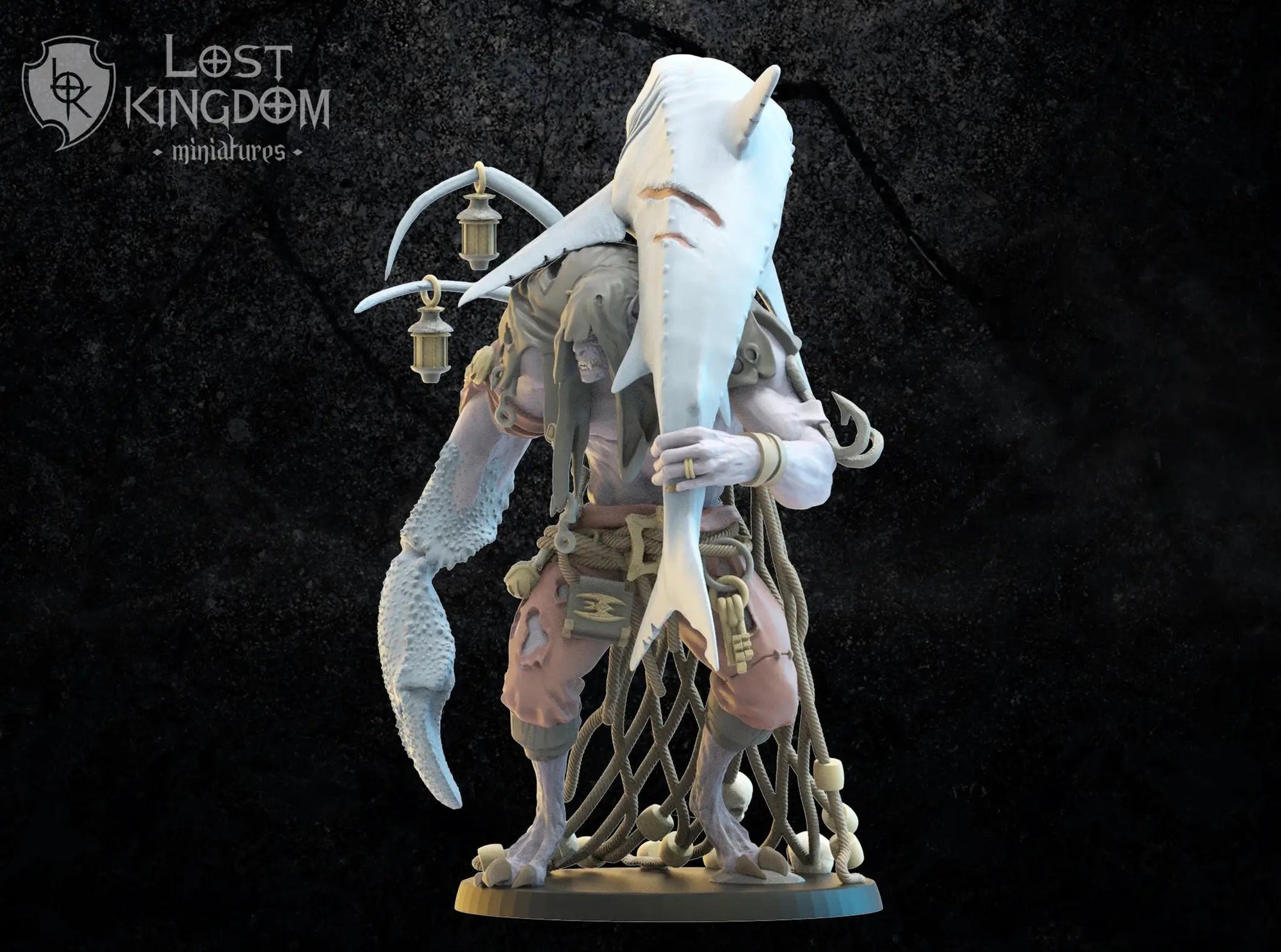 3D printed Eldritch "The Claw" Vycanthrope hero model by Last Hope Miniatures, showing intricate details and dark fantasy design.