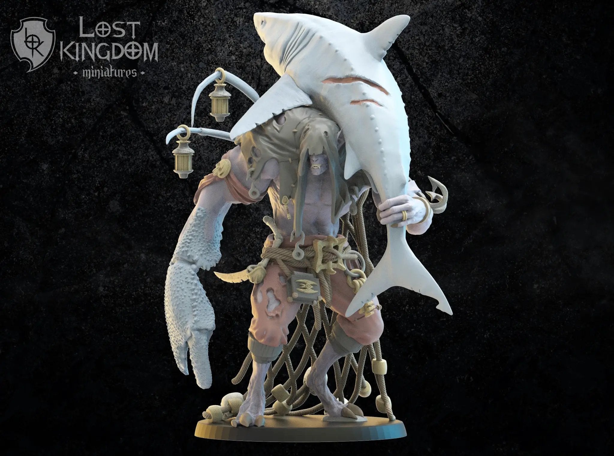 3D printed Eldritch Vycanthrope hero model by Lost Kingdom Miniatures, featuring detailed claws and fantastical creature design.