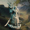 3D printed Elven Eldritch Knight model by Last Hope Miniatures, detailed fantasy figure with armor and magical weaponry.