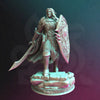 3D printed Elven Paladin model by Last Hope Miniatures, detailed fantasy figure with armor and weaponry from DM Stash.