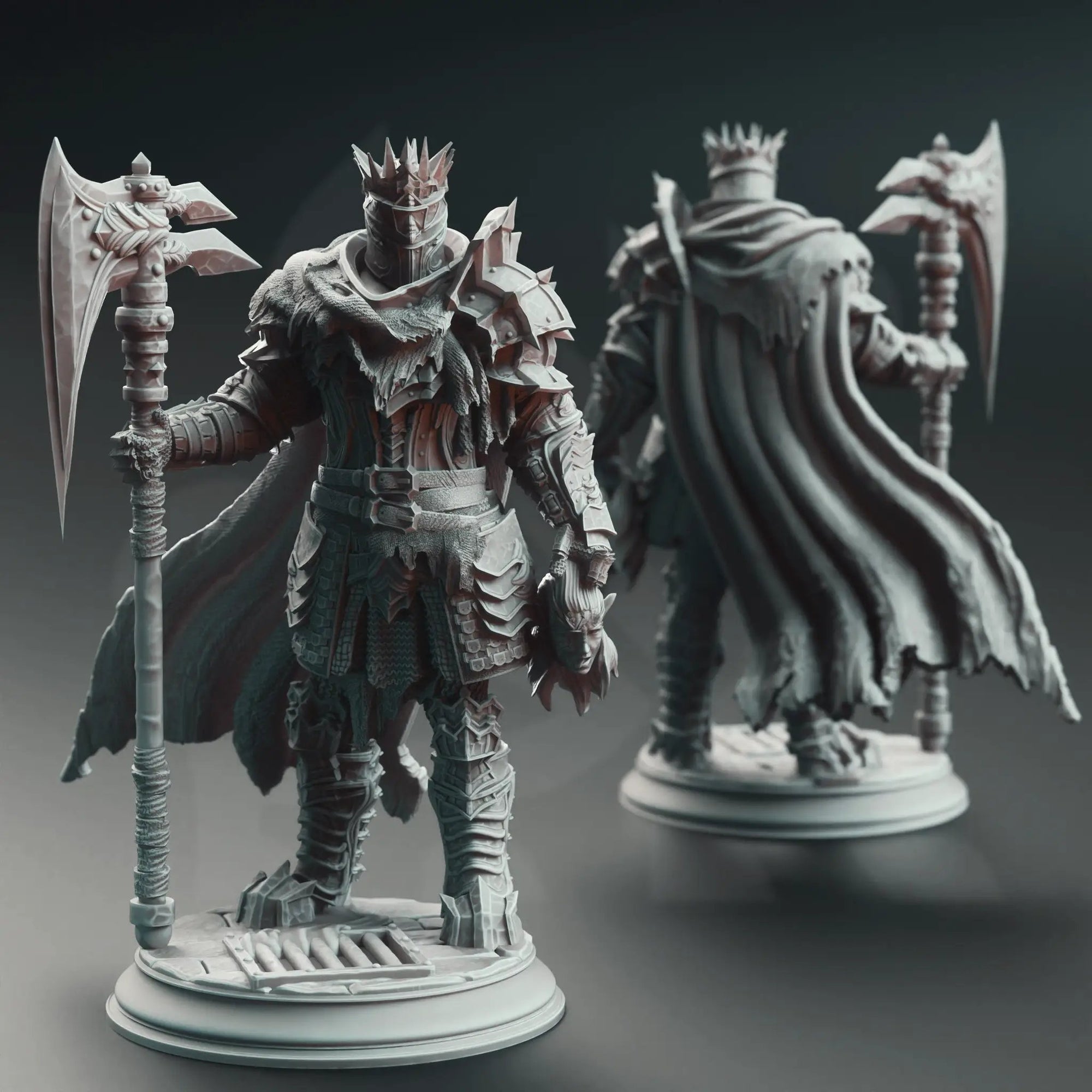 3D printed Executioner Knight model by Last Hope Miniatures, featuring detailed medieval armor and menacing stance.