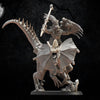 3D printed Ezocamtl general model on Dilophosaurus by Lost Kingdom Miniatures, detailed prehistoric creature figure by Last Hope Miniatures
