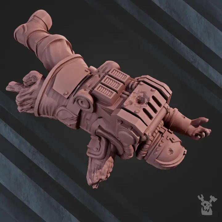 3D printed Fallen Soldiers set model by Last Hope Miniatures, featuring detailed miniature soldiers in a dramatic pose.