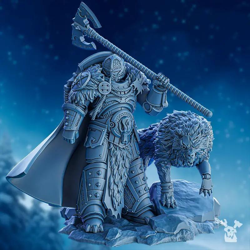 3D printed Fein'ar the Wolfborn model by Last Hope Miniatures, detailed fantasy wolf-themed figure from DakkaDakka Miniatures collection.