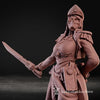 3D printed female Commissar model by DakkaDakka Miniatures, detailed miniature figure for tabletop gaming and collection.