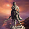 3D printed female high elf spellblade model by Last Hope Miniatures, detailed fantasy figure with armor and magical staff.
