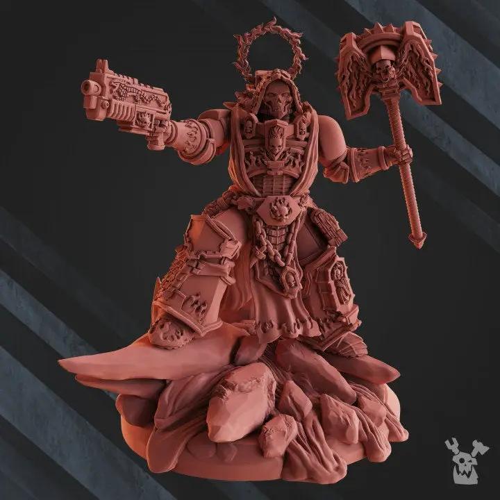 3D printed Field Pastor model by Last Hope Miniatures, detailed miniature figure for tabletop gaming and collection.