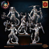 3D printed Fiend Battle Troupe model by Lost Kingdom Miniatures, featuring detailed fantasy creature figures for tabletop gaming.