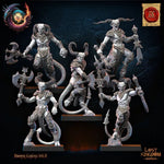 3D printed Fiend Battle Troupe model by Lost Kingdom Miniatures, featuring detailed fantasy creature figures for tabletop gaming.