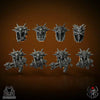 3D printed Flame Lizards backpack model by Last Hope Miniatures, detailed miniature figure with fiery lizard design from EightLegsMiniatures.