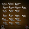 3D printed Flame Lizards melee weapons bits set by Last Hope Miniatures for miniature models, featuring detailed flame-themed weapon parts.