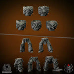 3D printed Flame Lizards torso and leg bits model by Last Hope Miniatures, detailed fantasy creature parts for miniature gaming.