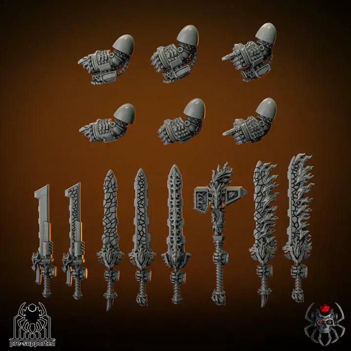 3D printed Flame Lizards Weapons Kit model by Last Hope Miniatures, featuring detailed miniature lizard figures with fiery weapon accessories.