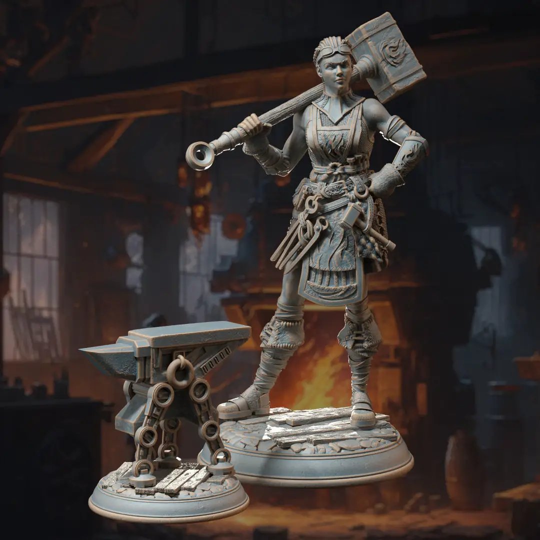 3D printed Forge Adept Artificer model by Last Hope Miniatures, detailed fantasy figurine from DM Stash for tabletop gaming.