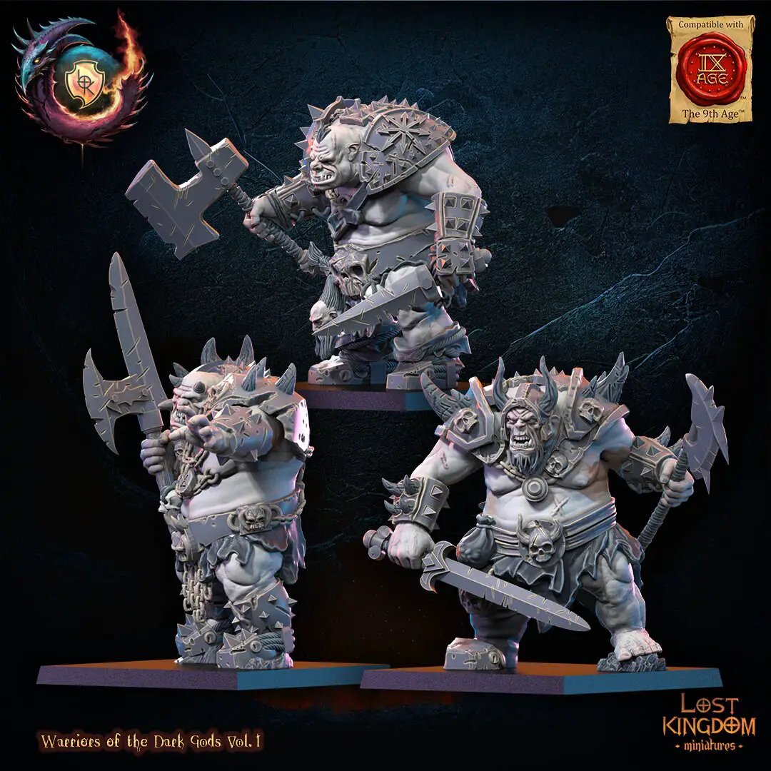 3D printed Forsworn Regiment model by Lost Kingdom Miniatures, detailed fantasy miniature figure for tabletop gaming.