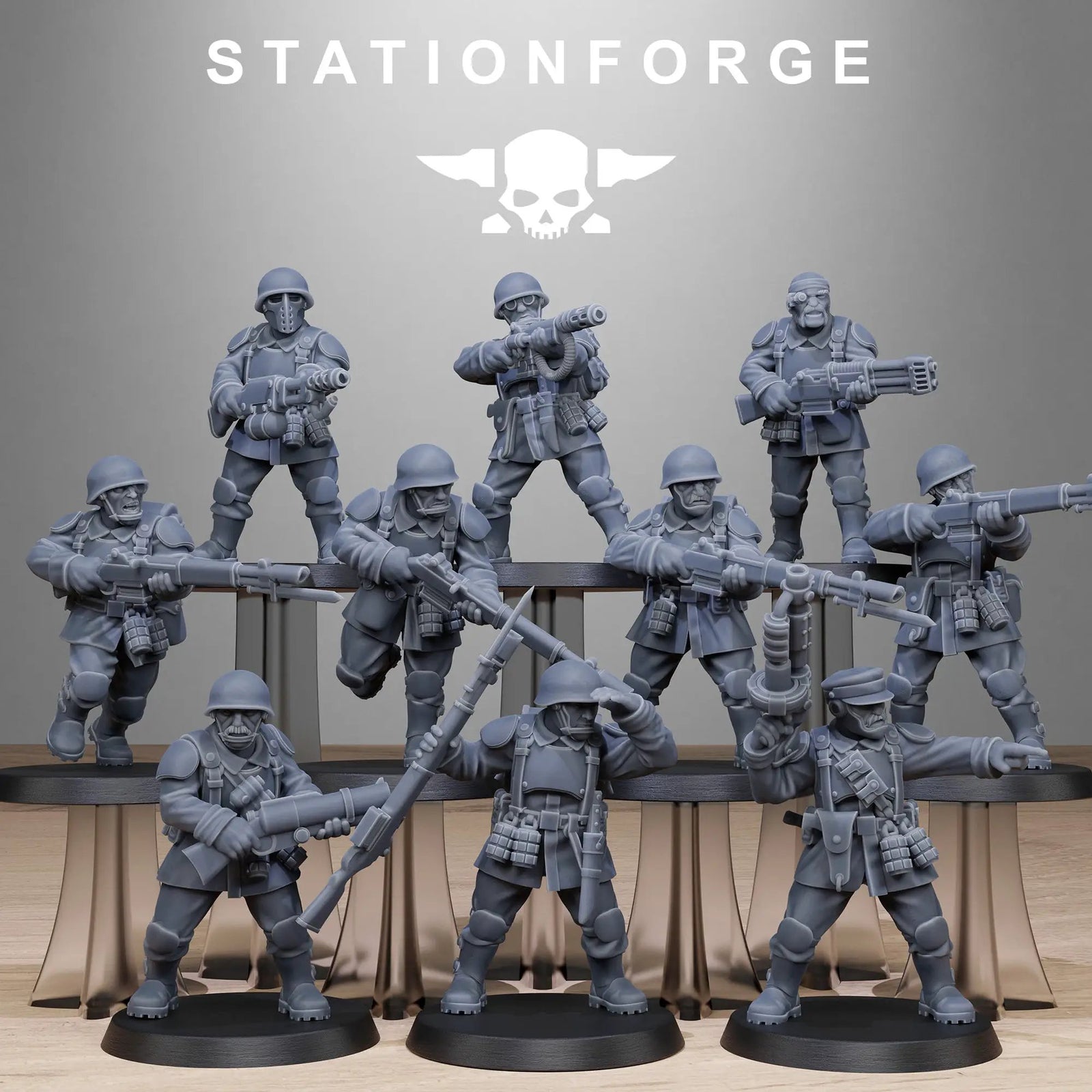 3D printed FreeGuard Infantry model by Last Hope Miniatures, detailed sci-fi soldier for tabletop gaming.