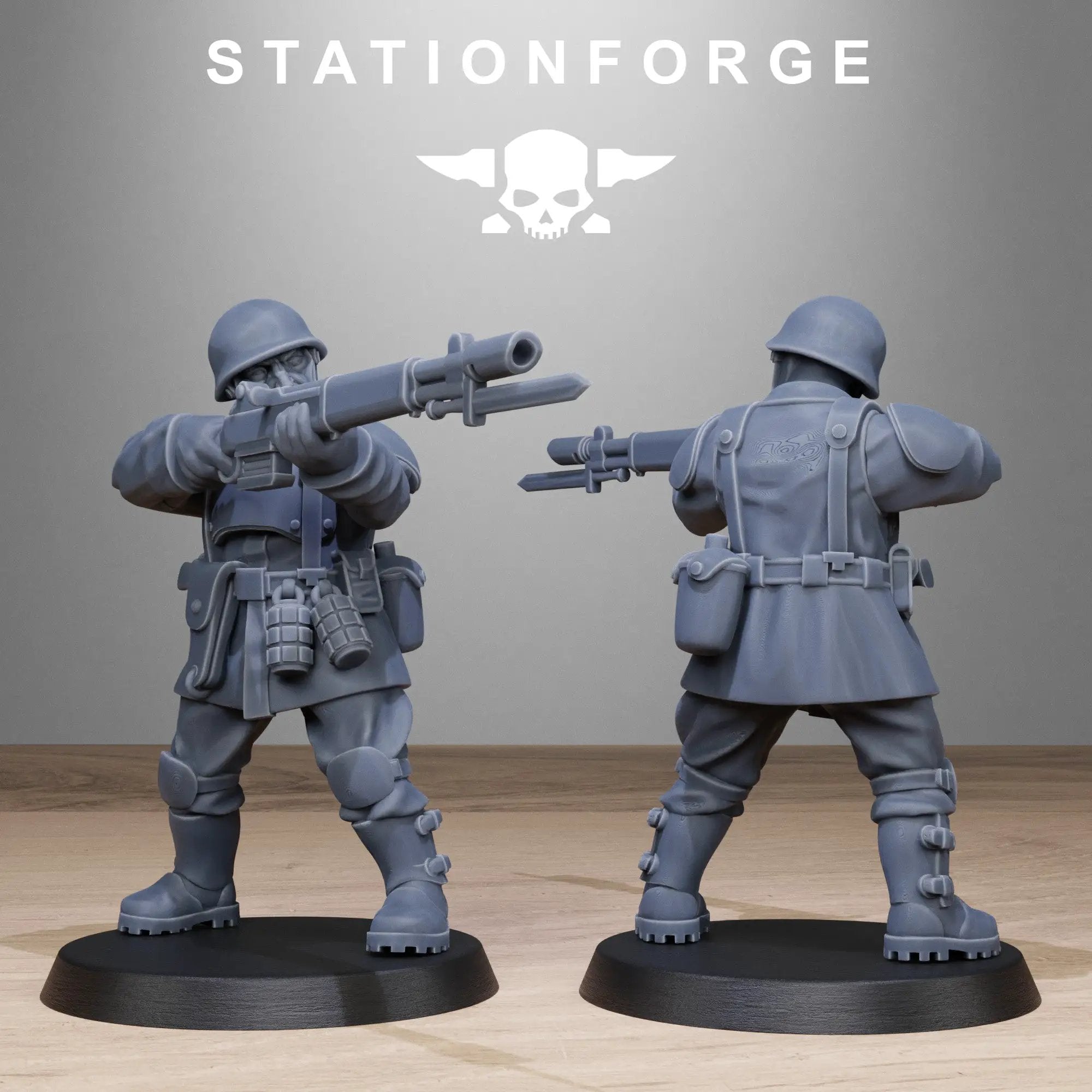 3D printed FreeGuard Infantry model by StationForge Miniatures, detailed sci-fi soldier from Last Hope Miniatures collection.