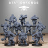 Set of 10 3D printed FreeGuard Mutant Sisters models by StationForge Miniatures, detailed sci-fi miniatures for tabletop gaming.