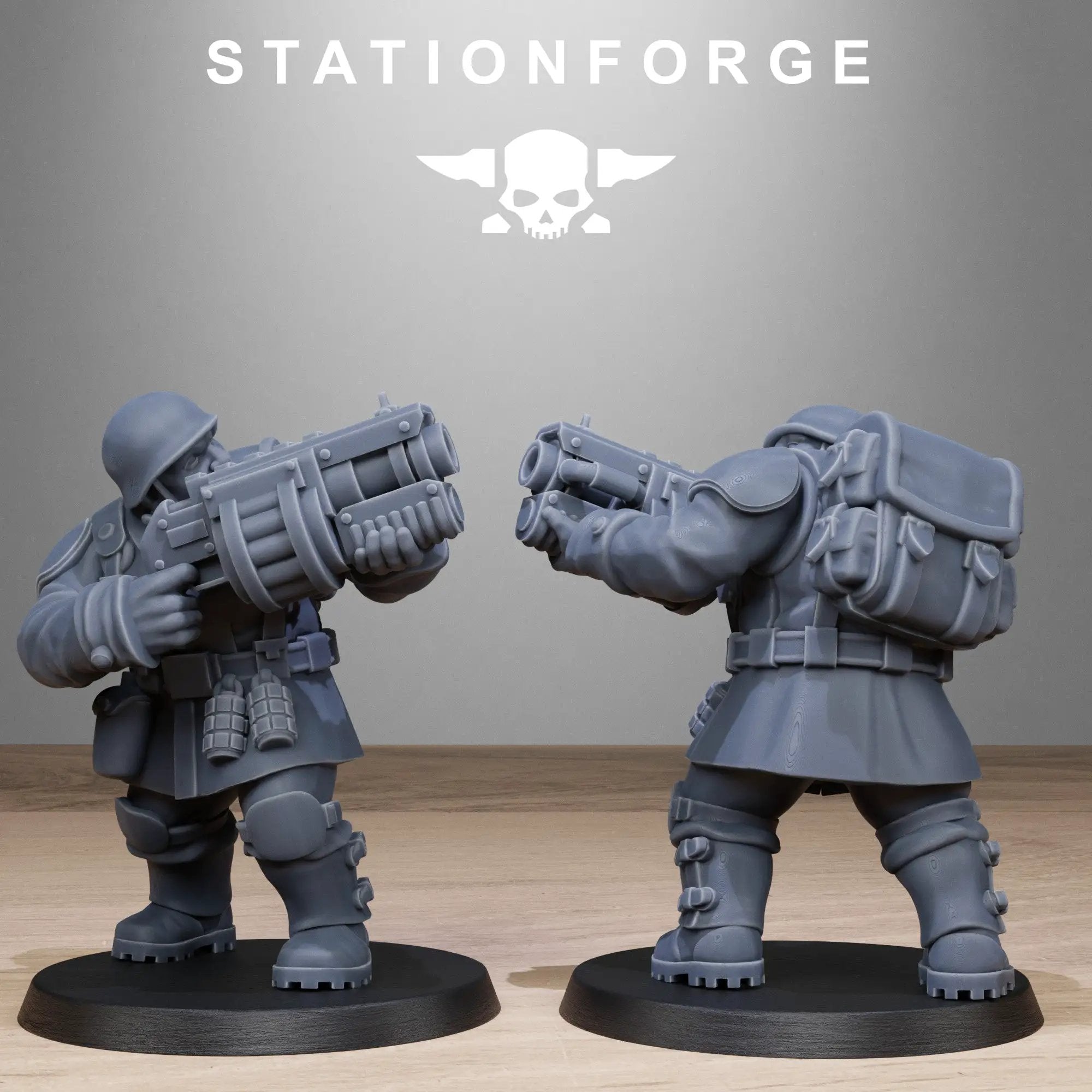 3D printed FreeGuard Mutant Sisters model set by StationForge Miniatures, featuring ten detailed Last Hope Miniatures figures.