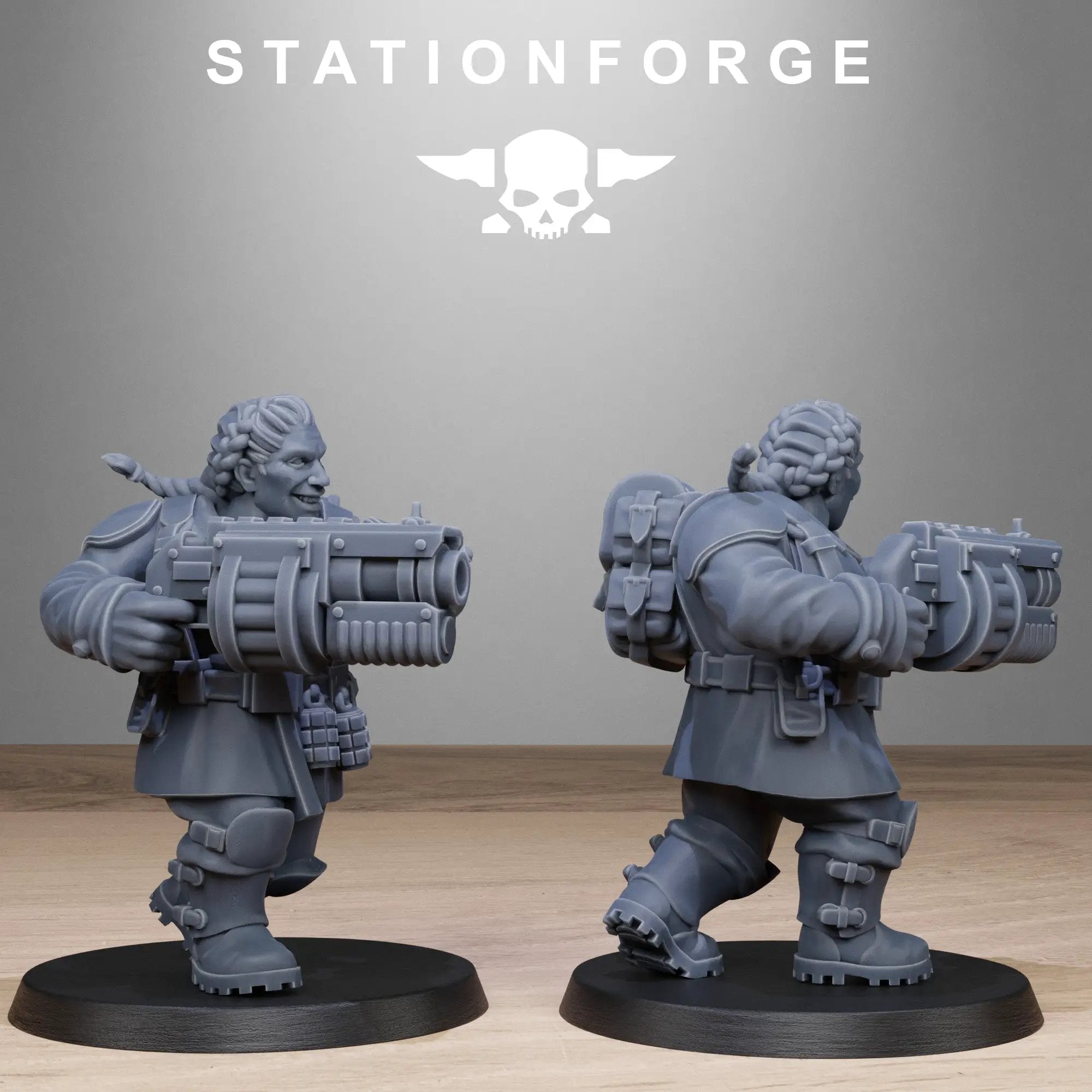 Set of 10 3D printed FreeGuard Mutant Sisters models by StationForge Miniatures for Last Hope Miniatures tabletop game.