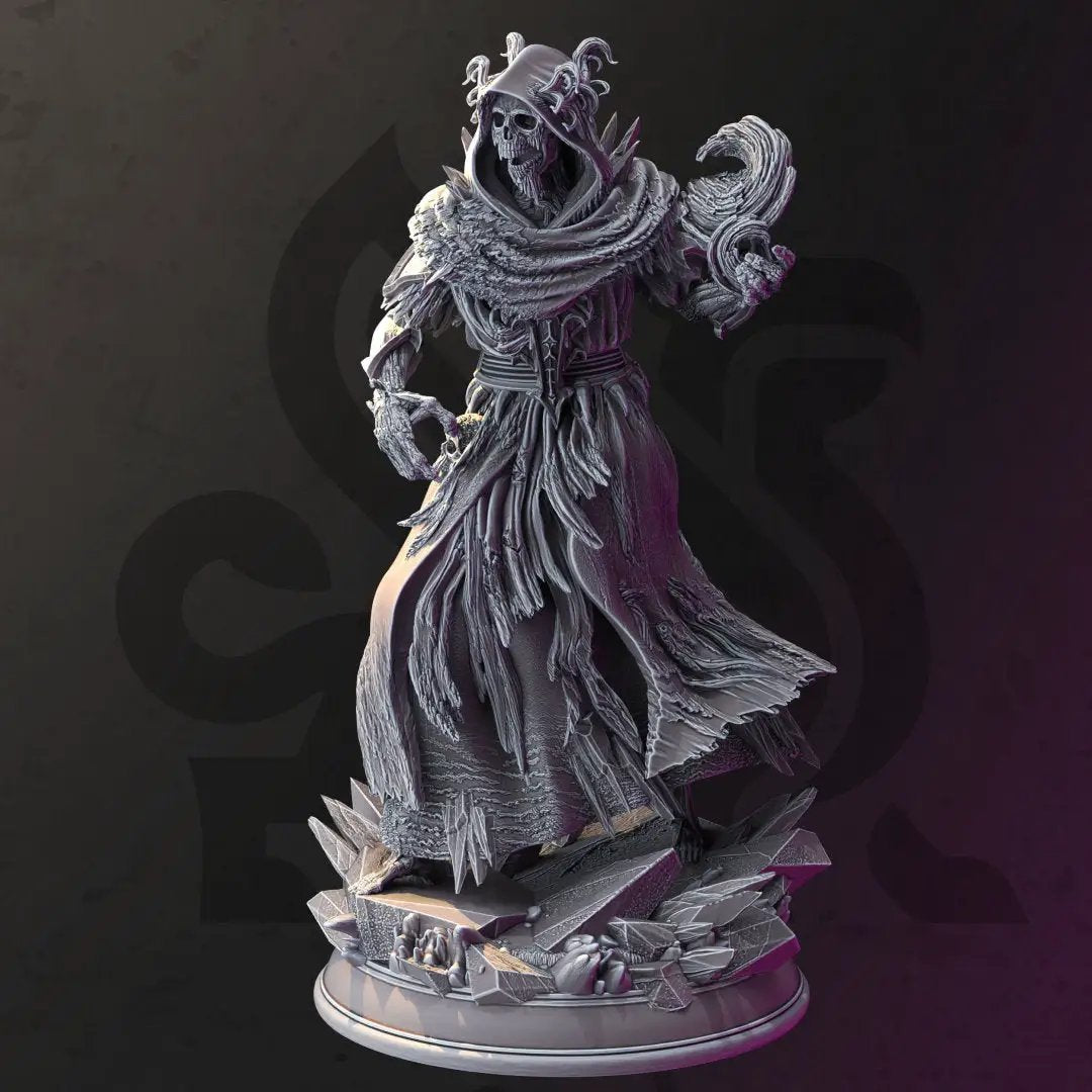 3D printed Frozen Lich model by Last Hope Miniatures, detailed fantasy undead figure from DM Stash.